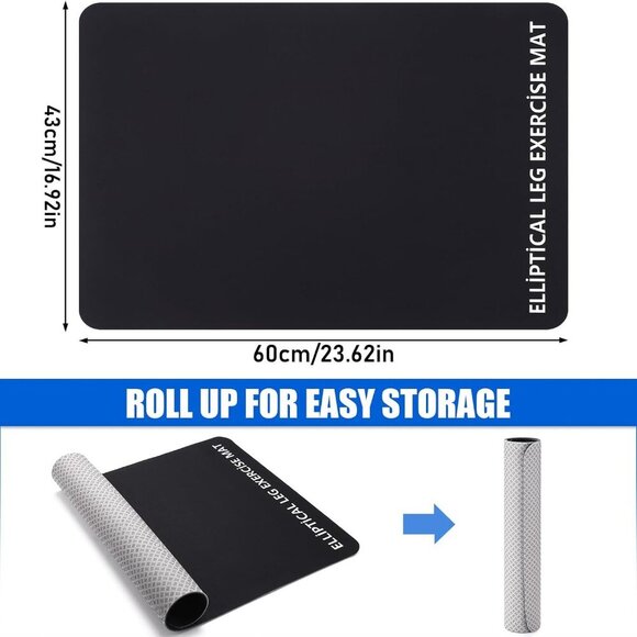 Non-Slip Workout Mat for Ellipse Leg Exerciser, Ellipse Machine Mat, Exercise Ma - Picture 3 of 7